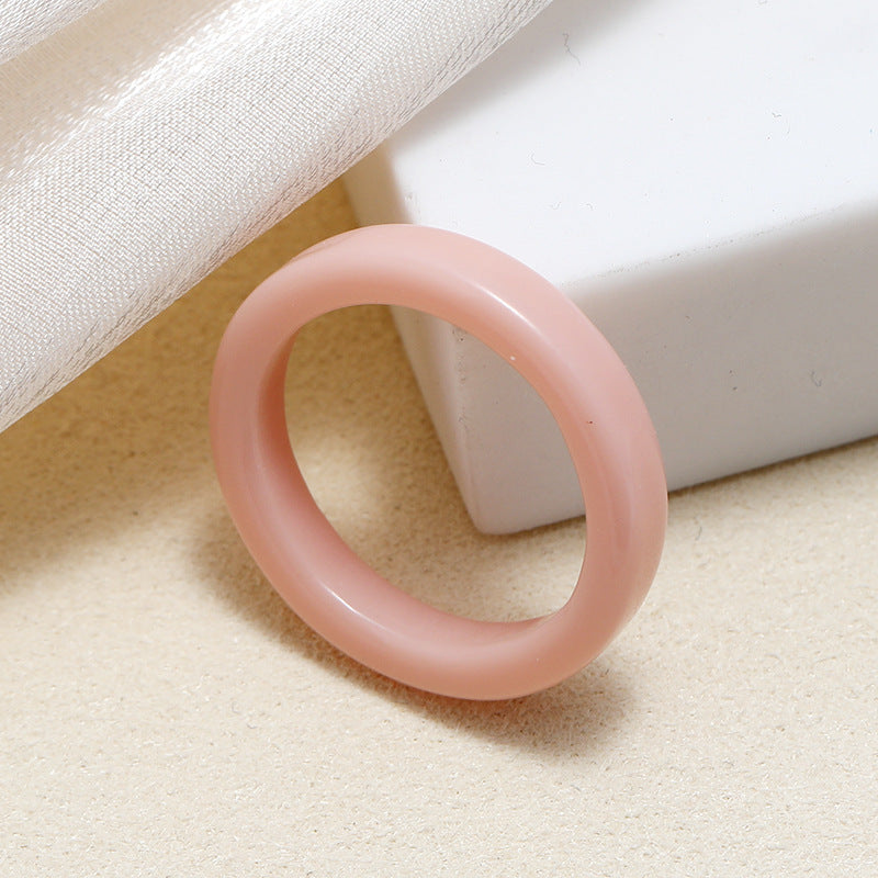 Tortoiseshell Diamond Acrylic Cold Wind Resin Ring
