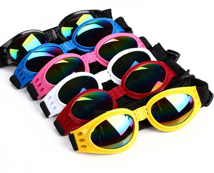 Stylish UV Protection Dog Shades - Adjustable Head Strap, Scratch-Resistant Lenses, Safe and Fashionable Eye Care for Pets - Ideal for Outdoor Activities and Travel