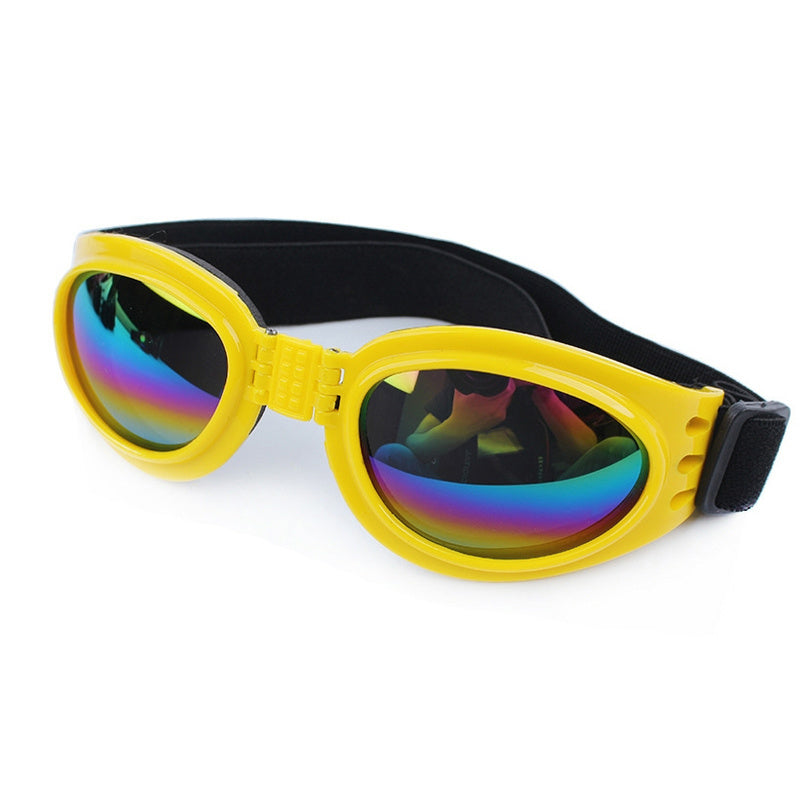 Stylish UV Protection Dog Shades - Adjustable Head Strap, Scratch-Resistant Lenses, Safe and Fashionable Eye Care for Pets - Ideal for Outdoor Activities and Travel