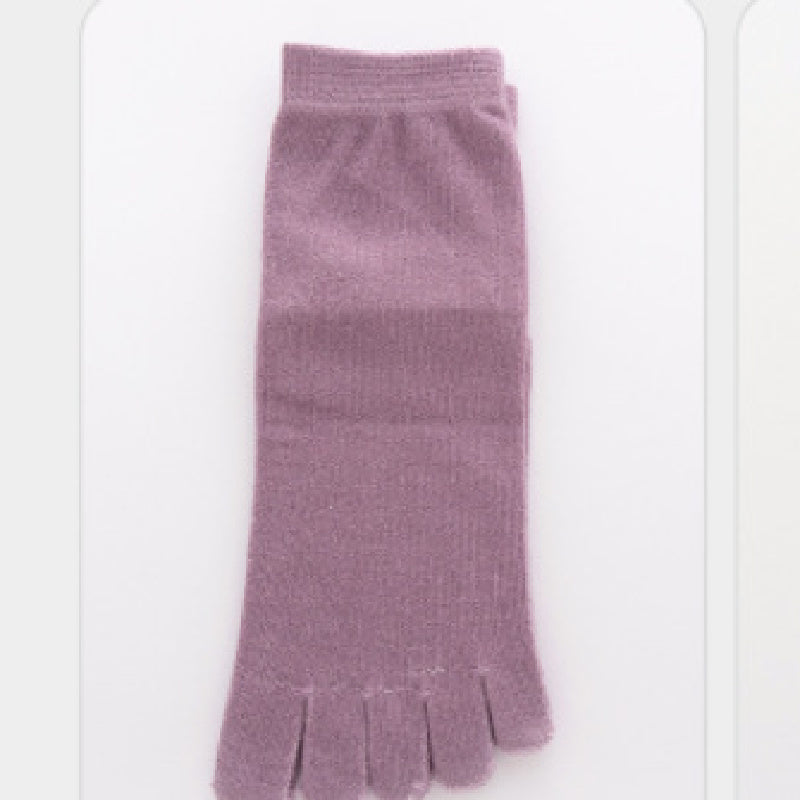 Men's And Women's Pure Cotton Sweat-absorbent Toe Socks