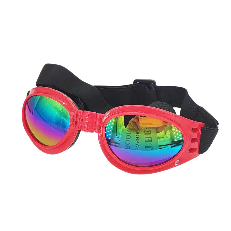 Stylish UV Protection Dog Shades - Adjustable Head Strap, Scratch-Resistant Lenses, Safe and Fashionable Eye Care for Pets - Ideal for Outdoor Activities and Travel