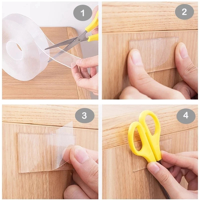 1/2/3/5m Nano Tape Double-Sided Adhesive Tape Traceless Waterproof Adhesive Tape For Bathroom Kitchen Sink Tap Gel Sticker