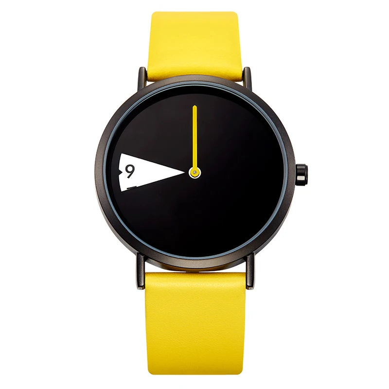 Shengke Hot Women Watch Creative Wristwatch Ladies Watch Rotate Yellow Leather Band Wristwatches Clock Montres Femme Reloj Mujer