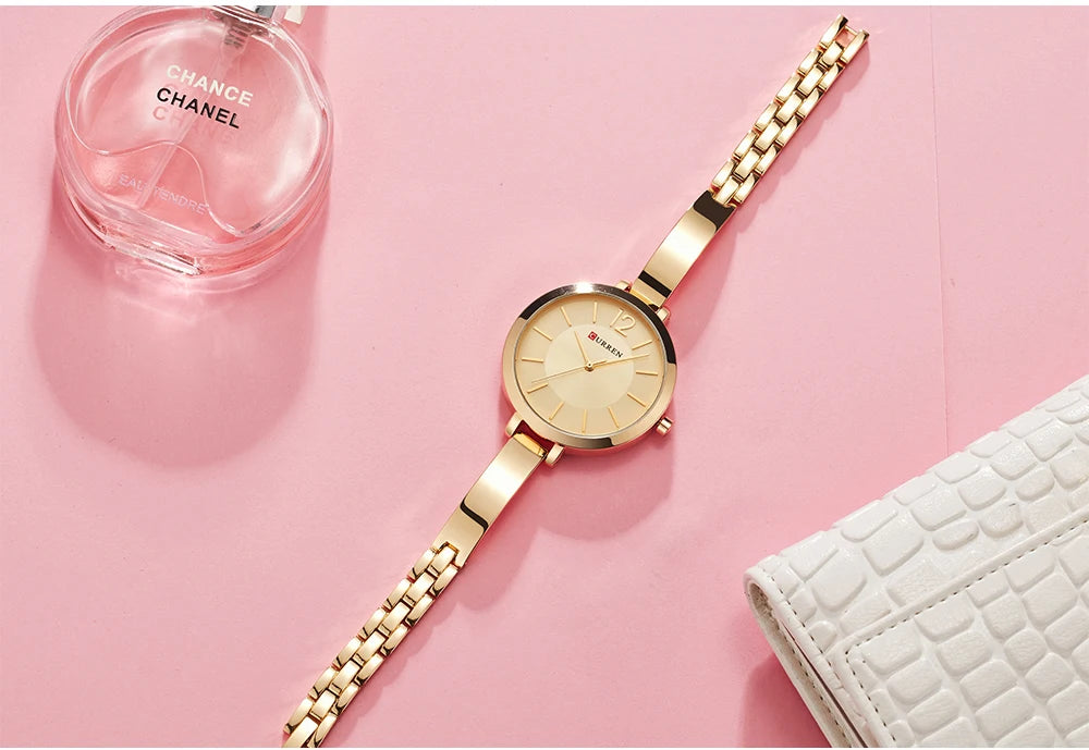 Women Watches Top Brand Luxury CURREN 9012 Quartz Women Watches Casual Fashion Ladies Wrist Watch Lady Clock relogio feminino