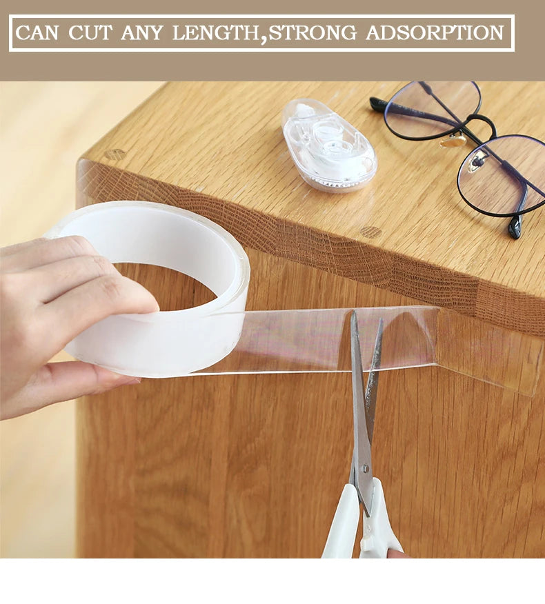 1/2/3/5m Nano Tape Double-Sided Adhesive Tape Traceless Waterproof Adhesive Tape For Bathroom Kitchen Sink Tap Gel Sticker