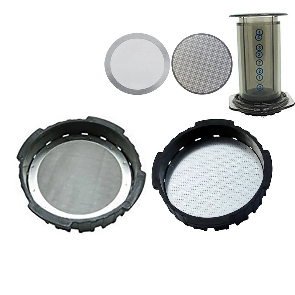 2PCS/lot 61MM Coffee Metal Mesh Filter Reusable Stainless Steel Filter Mesh For Aeropress Coffee Maker Tool Kitchen Accessories