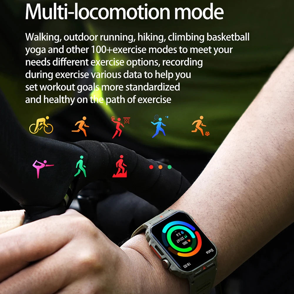 New Smartwatch 1.95 Inch Screen Health Monitoring Watches IP68 Waterproof Sport Fitness Smart Watch For Men Women Reloj Hombre