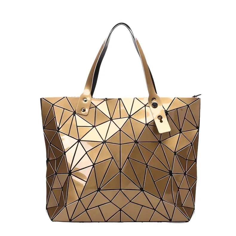 new luxury handbags women bags designer Beach Large tote Hologram Shoulder Bag sac a main Geometric bag bolsa feminina Silver