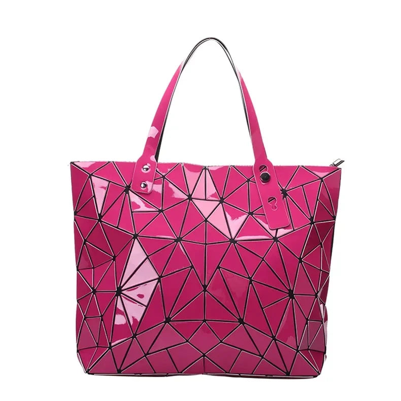 new luxury handbags women bags designer Beach Large tote Hologram Shoulder Bag sac a main Geometric bag bolsa feminina Silver