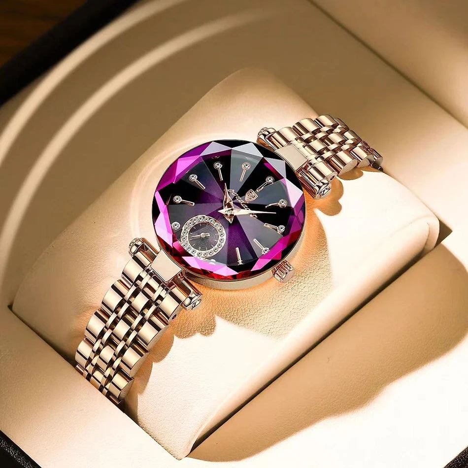 2023 Brand Women Watches Fashion Square Ladies Quartz Watch Bracelet Set Green Dial Simple Rose Gold Mesh Luxury Women Watches