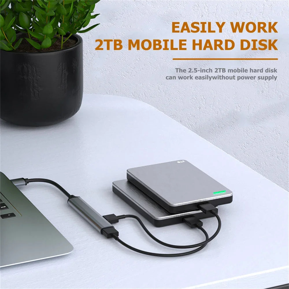 4-Port USB-C Hub 3.0/3.1-Multi-Device Splitter OTG for MacBook/Huawei/Xiaomi/Lenovo & Mor-Plug&Play-Ultra Slim PC Accessory!