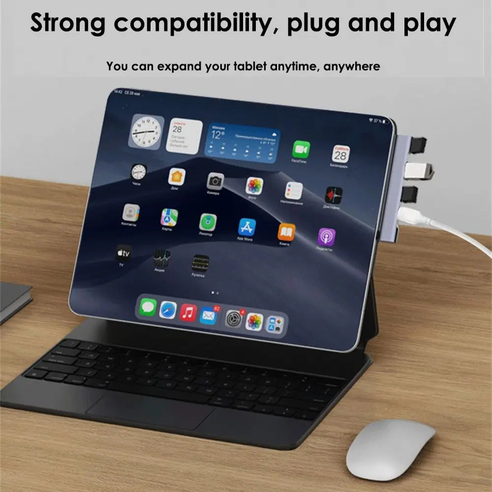 For Laptop PC Splitter High Speed Docking Station USB 3.0 USB-C HUB PD Charging OTG Adapter