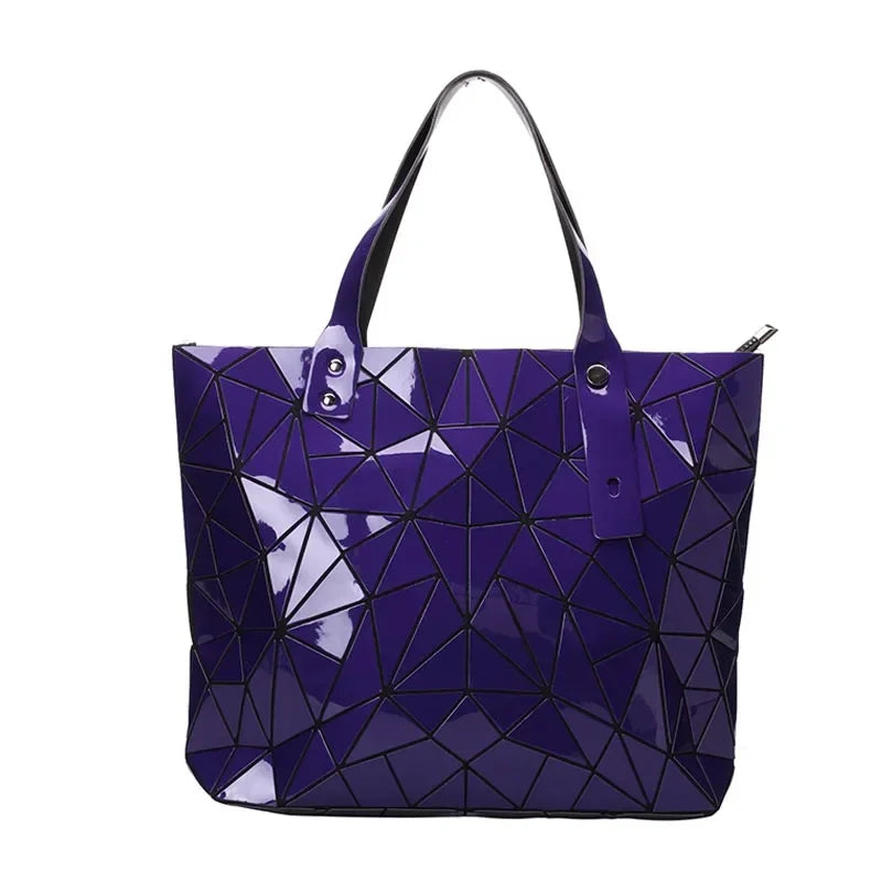 new luxury handbags women bags designer Beach Large tote Hologram Shoulder Bag sac a main Geometric bag bolsa feminina Silver