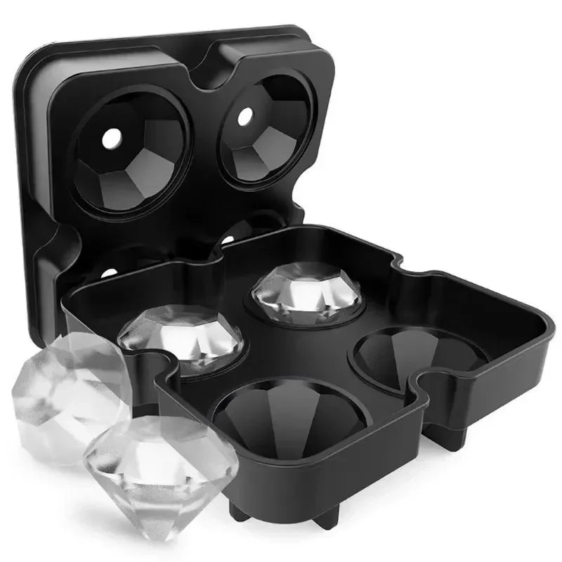 Reusable Ice Cube Silicone Mold Ice Maker IceCream Tools Food Grade Ice Ball Mold Round Square IceTray Mold Kitchen Tools