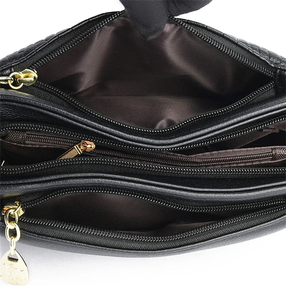 Women Embroidery Tote Bag High Quality Leather Ladies Handbags 2024 Women Shoulder Bag Small Crossbody Bags For Women Sac a Main