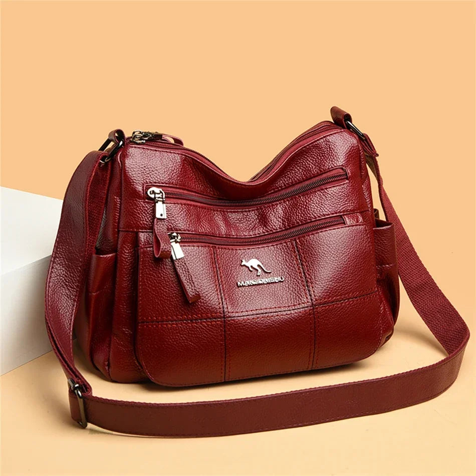 Women Embroidery Tote Bag High Quality Leather Ladies Handbags 2024 Women Shoulder Bag Small Crossbody Bags For Women Sac a Main