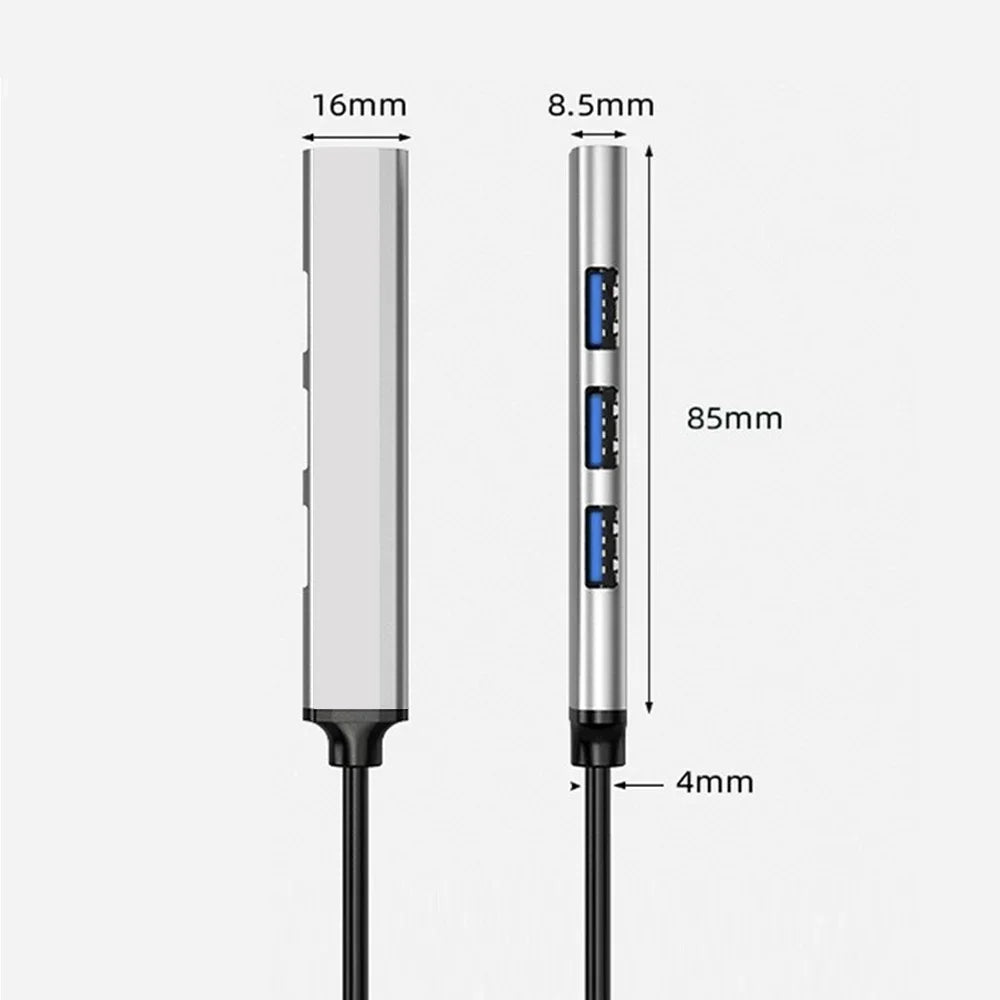 4-Port USB-C Hub 3.0/3.1-Multi-Device Splitter OTG for MacBook/Huawei/Xiaomi/Lenovo & Mor-Plug&Play-Ultra Slim PC Accessory!