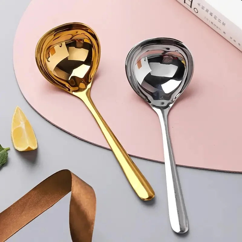 1Pc Stainless Steel Thickening Spoon Creative Long Handle Hotel Hot Pot Spoon Soup Ladle Home Kitchen Essential Tools