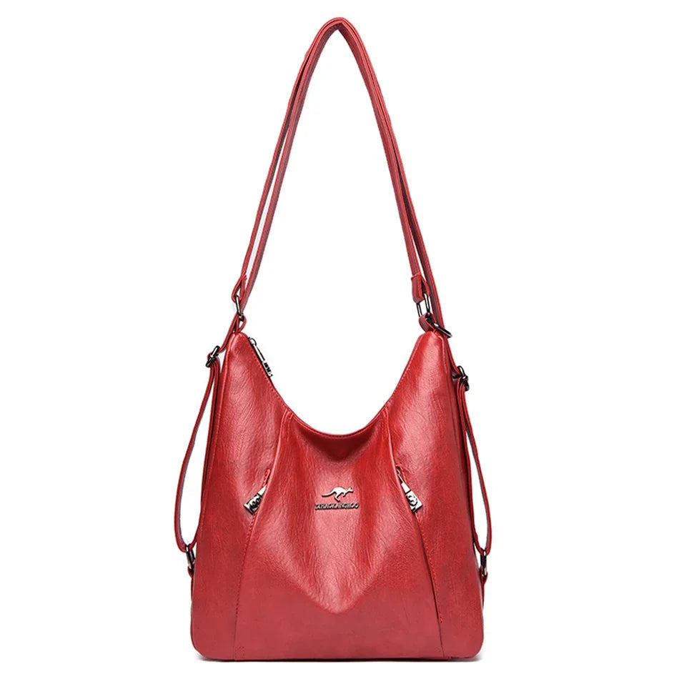 High Quality Leather Luxury Handbags Women Bags Designer Multifunction Shoulder Bags for Women Travel Back Pack Bolsa Feminina
