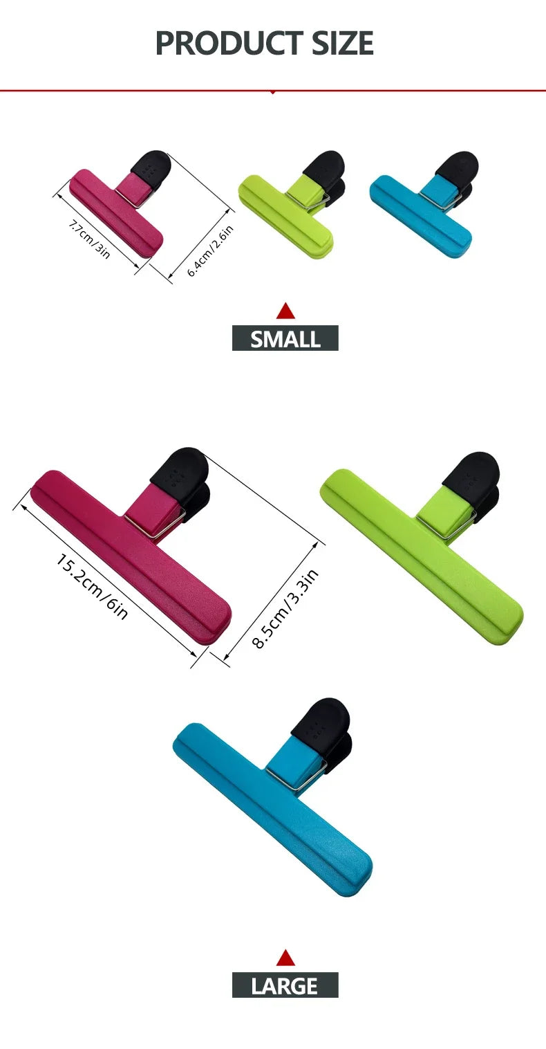 Portable Kitchen Storage Food Travel Plastic Tongs Snack Seal Sealing Bag Clips Sealer Clamp Storage Tool Kitchen Accessories