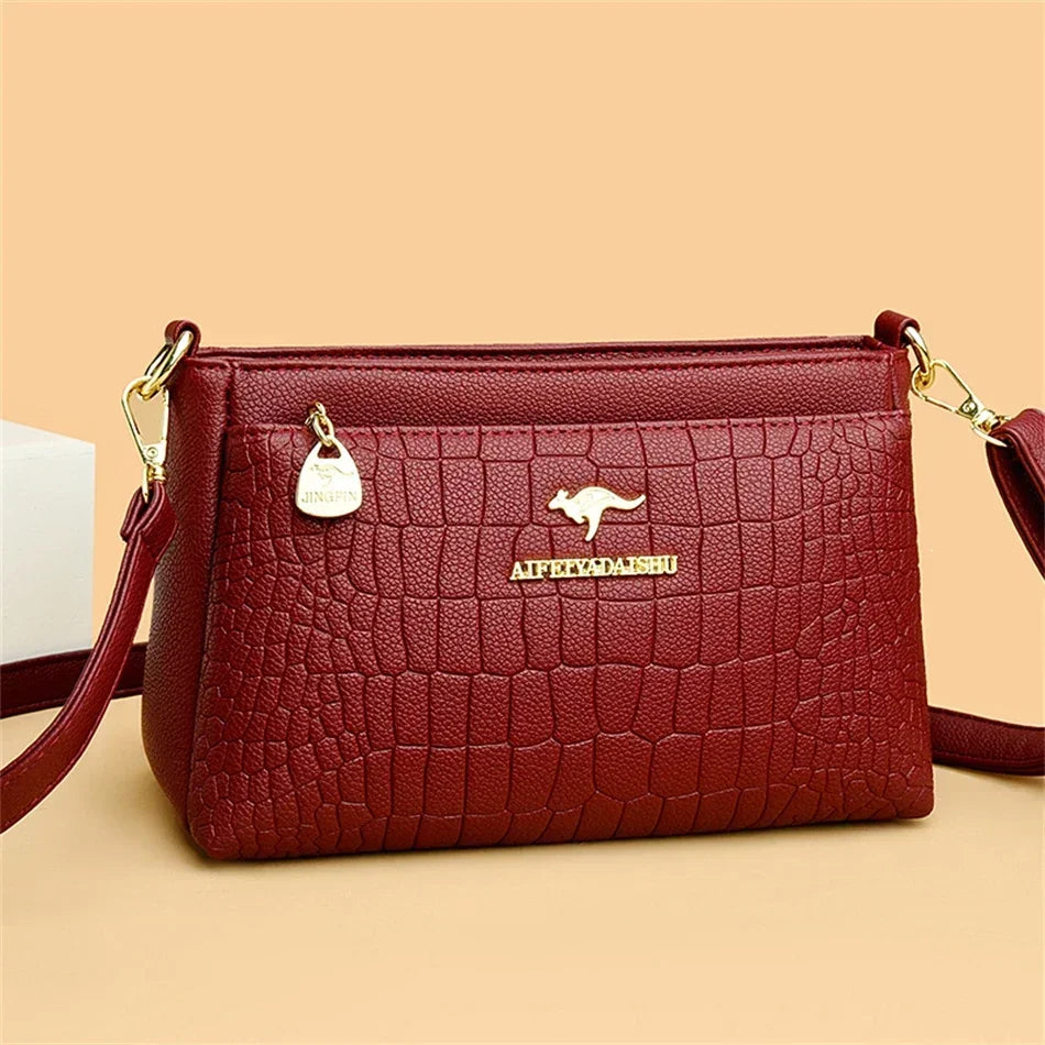Women Embroidery Tote Bag High Quality Leather Ladies Handbags 2024 Women Shoulder Bag Small Crossbody Bags For Women Sac a Main