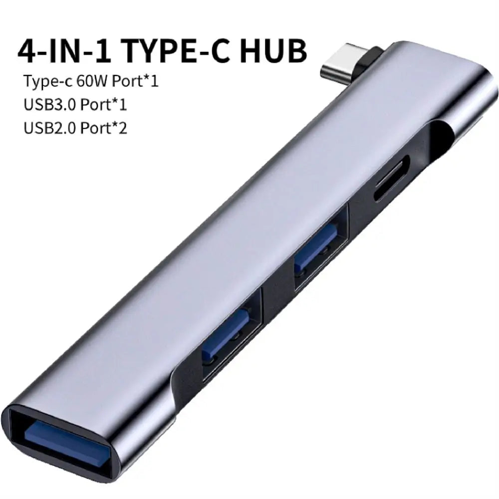 For Laptop PC Splitter High Speed Docking Station USB 3.0 USB-C HUB PD Charging OTG Adapter