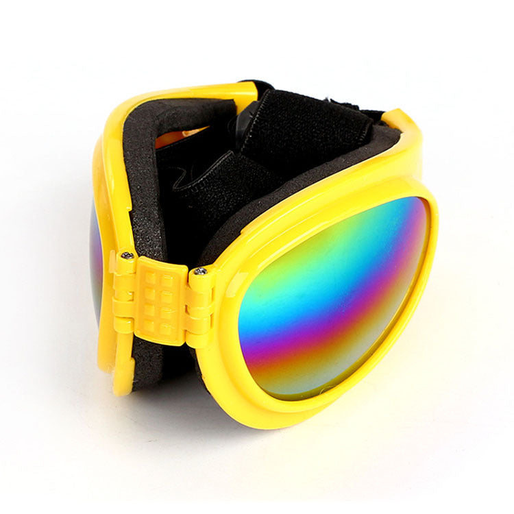 Stylish UV Protection Dog Shades - Adjustable Head Strap, Scratch-Resistant Lenses, Safe and Fashionable Eye Care for Pets - Ideal for Outdoor Activities and Travel
