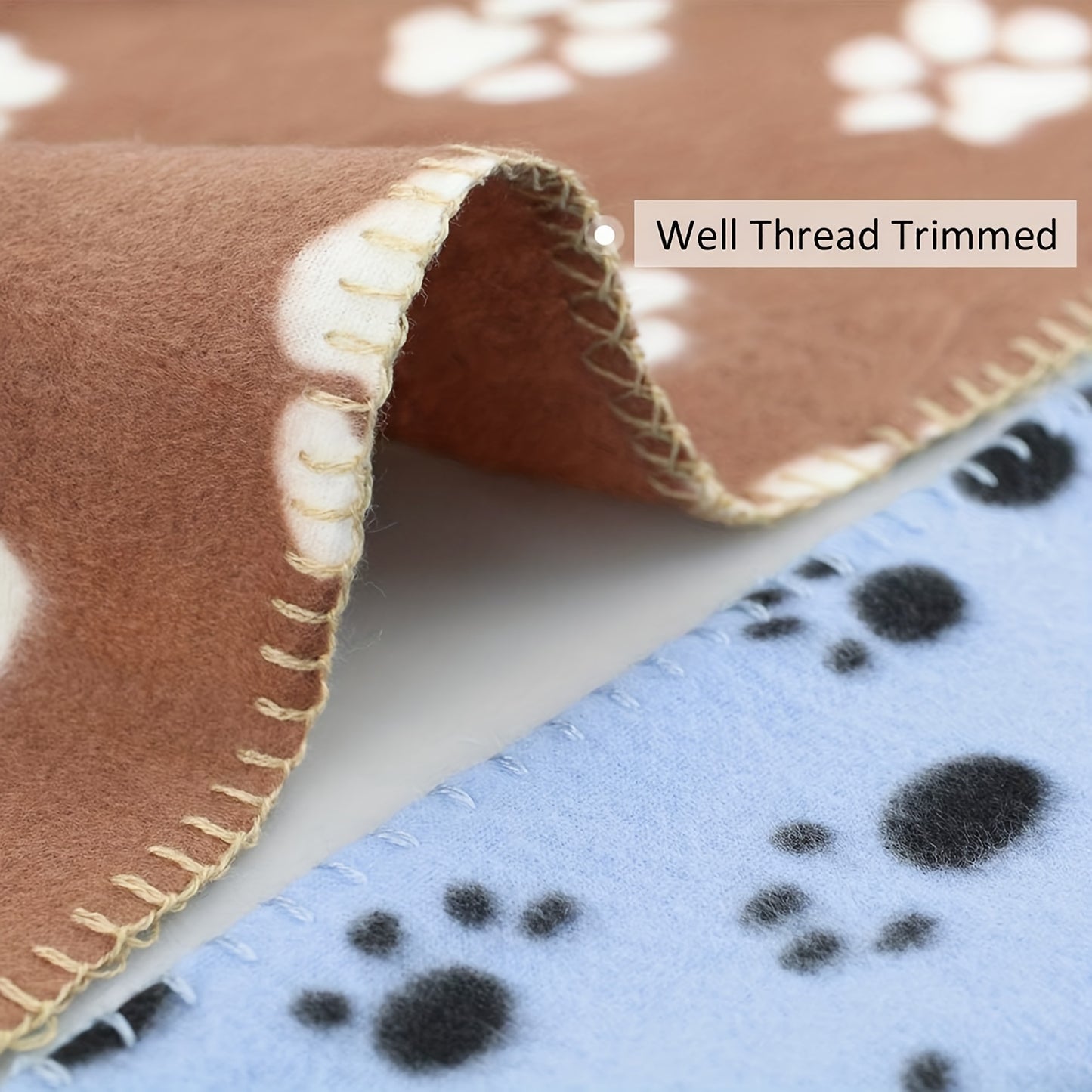 6-Pack of Warm Paw Print Dog Blanket Bed Covers to Keep Your Furry Pets Cozy!
