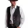 Men's Suit Metal Buckle Suede Vest