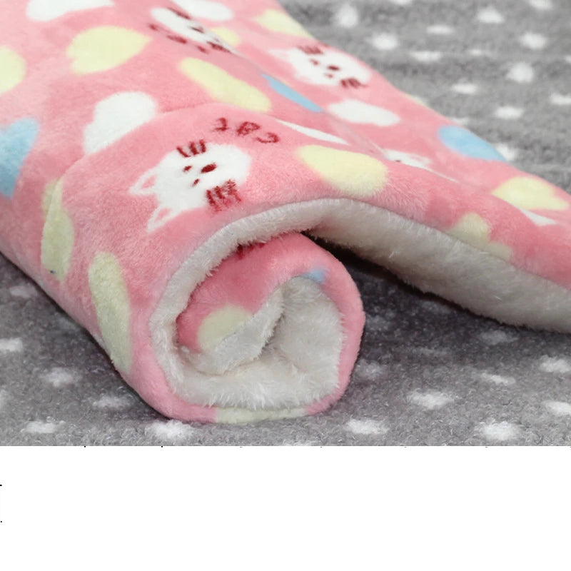 Multi-model pet flannel sleeping mat kennel mat blanket pet warm mat suitable for large medium and small pets
