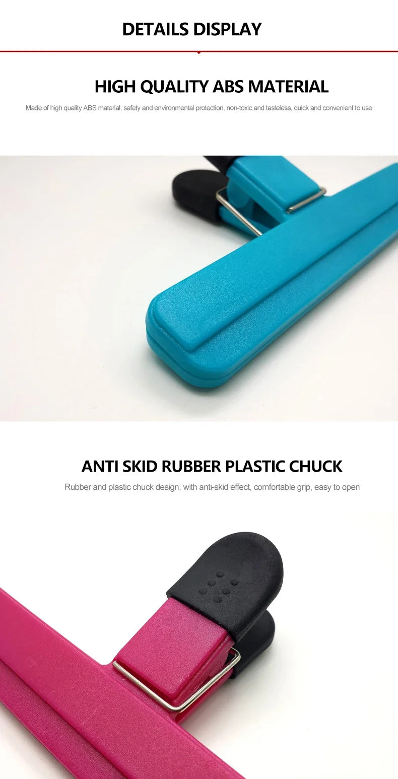 Portable Kitchen Storage Food  Travel Plastic Tongs  Snack Seal Sealing Bag Clips Sealer Clamp Storage Tool Kitchen Accessories