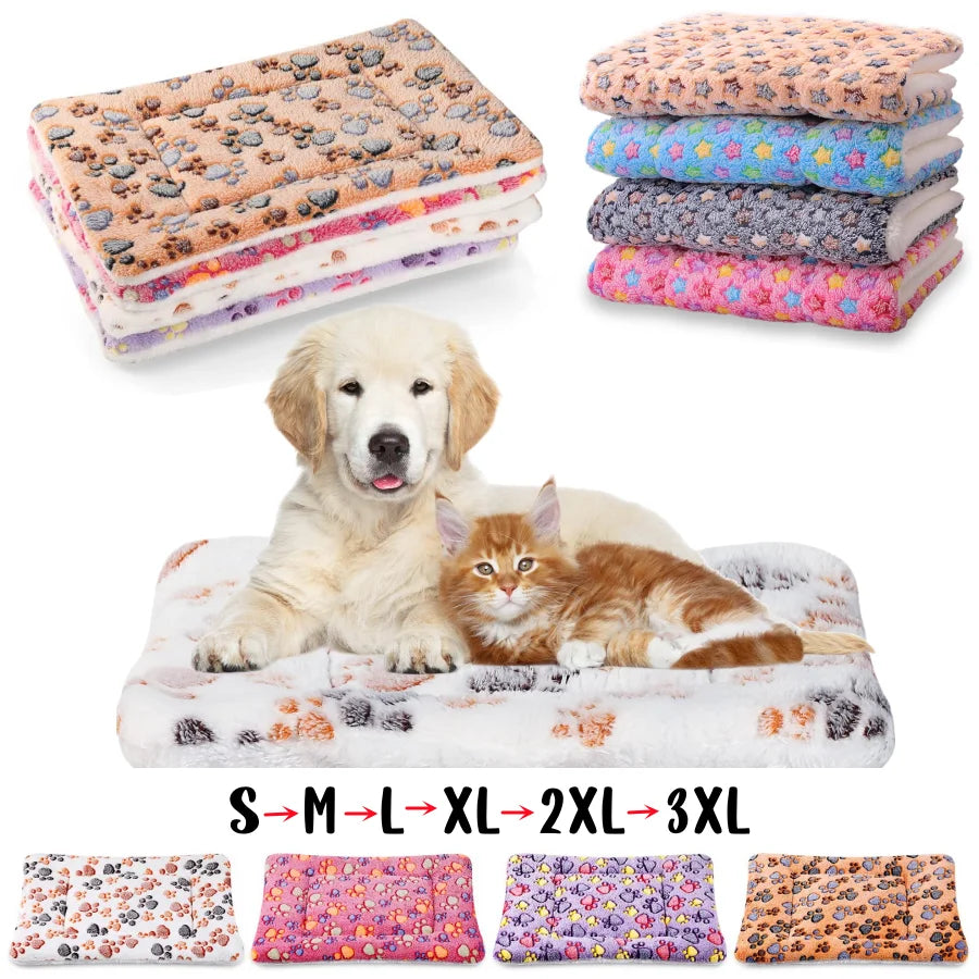 Multi-model pet flannel sleeping mat kennel mat blanket pet warm mat suitable for large medium and small pets
